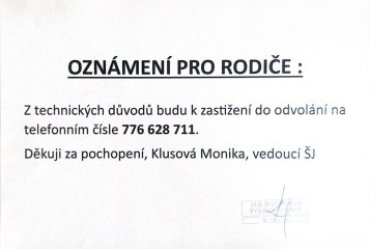 Změna tel. VŠJ
