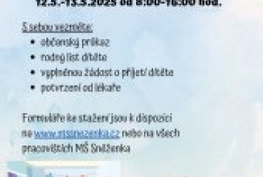Zápis do MŠ