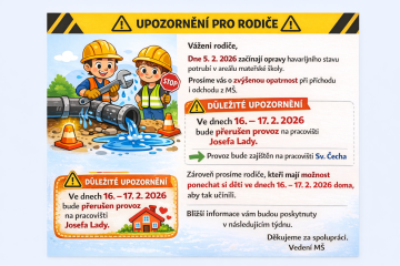 UPOZORNĚNÍ PRO RODIČE!