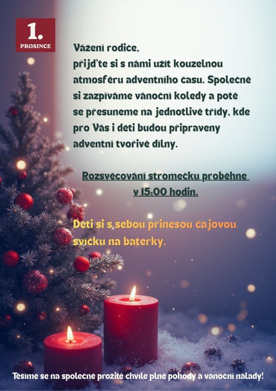 Rozsvěcování vánočního stromečku