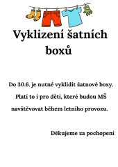 Vyklizení šatních boxů