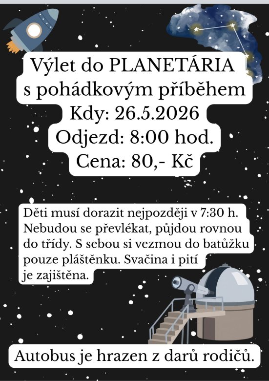 Výlet Planetárium