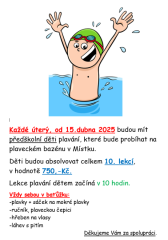 Plavecký výcvik předškoláků 2025
